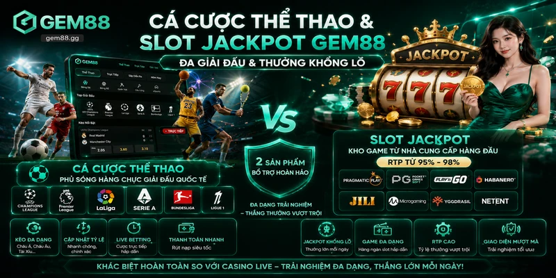 Truy Cập Link Vào GEM88 Mới Nhất 2026 - Đăng Ký Tặng 188K 12 Cá Cược Thể Thao Và Slot Jackpot GEM88 – Đa Giải Đấu Và Thưởng Khổng Lồ